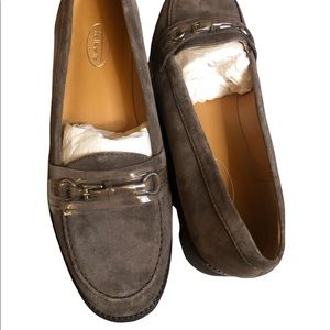 Talbots Brand NEW with tags. Color Grey/Brown suede SZ 10W